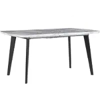Beliani MOSBY - Uitschuifbare eettafel - Wit/Zwart - 90 x 160/200 cm - MDF