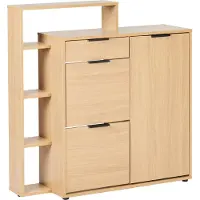 Beliani MIRANI - Schoenenkast - Lichthout - Vezelplaat