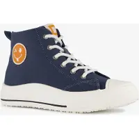 Blue Box hoge jongens sneakers met smiley blauw maat 33