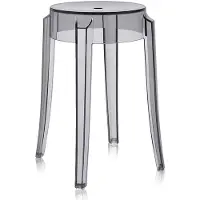 Kartell Charles Ghost Kruk - Set van 2 H 46 cm | Smoke Grey