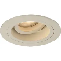 QAZQA Set van 6 moderne inbouwspots beige GU10 50mm draaibaar en kantelbaar - Chuck