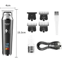 Kemei professionele haar trimmer Km-1512 Heren tondeuse voor lithium batterij usb lader Led LCD-scherm