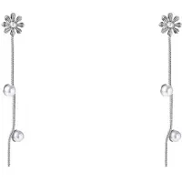 Go Dutch Label Oorknoppen Pearly Flower Zilver