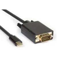 Hamlet XVAUC-VGA20 video kabel adapter 2 m USB Type-C VGA (D-Sub) Zwart