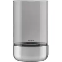 Blomus Windlicht Calma Stainless Steel Matt Glass Smoke Medium