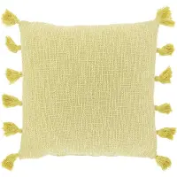 Unique living sierkussen jonne lemon yellow -45x45cm