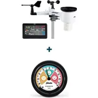 Alecto Weerstation Bundel WS-5500 + WS-05 - Professioneel 8-in-1 WiFi Weerstation - Set inclusief Hygrometer voor in huis