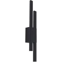 LINDBY LED-wandlamp buiten Sakari, zwart, Aluminium, Modern, LED wandlamp buiten