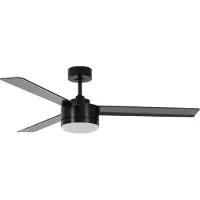 Beacon Zwarte ventilator met lamp Lagoon Ø 132cm IP55