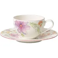 Villeroy & Boch Mariefleur Basic Koffiekop Met Schotel - Koffiekopjes Porselein White - 78914-78915
