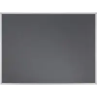 Franken verplaatsbaar wandbord ECO dubbelzijdig vilt, grijs, aluminium frame, 1500x1200 mm