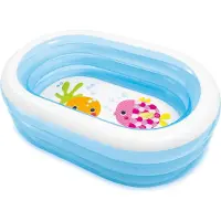Intex Jeu de Plein Air - Petite piscine ovale baleine - 163X107x46 cm