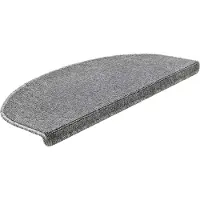 En.casa Trapmat set afgerond zelfklevend 15 stuks lichtgrijs