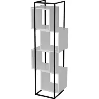 Hannah Home Boekenplank - Zwart/wit - 52 x 160 x 38 cm