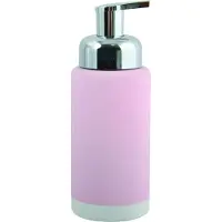 Spirella MSV Zeeppompje/dispenser Enzo - keramiek - lichtroze - 6.5 x 18 cm - 275 ml - Zeeppompjes