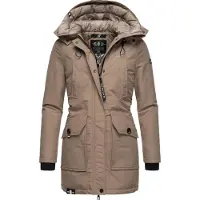 NAVAHOO Winterjas chamois / zwart / wit