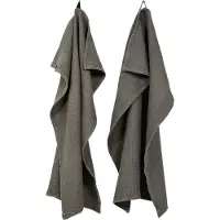 Himla Hetty keukenhanddoek 50x70 cm 2-pack Charcoal