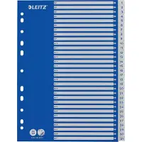 Leitz PP-indexbladen met blauw dekblad, cijfers 1-31