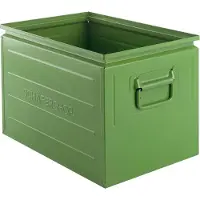 Schäfer Shop stapelbak, 40 l, 150 kg, L 480 x B 308 x H 301 mm, staal, RAL 6011 (resada groen)