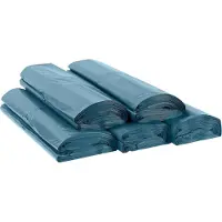 Deiss Afvalzakken Premium - recycling-LDPE - 120 L - 100 micron - doorstoot- & scheurvast - blauw - 100 stuks