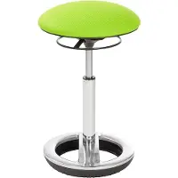 Topstar Stahulp Sitness HIGH BOB, ergonomische zitting, zithoogte 490 tot 700 mm, appelgroen, onderstel verchroomd