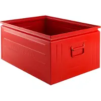 Schäfer Shop stapelbak, 83 l, 250 kg, L 658 x B 459 x H 300 mm, staal, RAL 3000 (vuurrood)