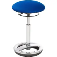 Topstar Stahulp Sitness HIGH BOB, ergonomische zitting, zithoogte 490 tot 700 mm, blauw, onderstel verchroomd