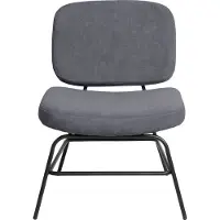 Paper Flow Curve fauteuil, industrieel ontwerp, polyester bekleding, frame van staal & multiplex, B 570 x D 710 x H 755 mm, antraciet
