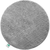 Casa Pura Badmat SKY - Badmat in Vierkant & Rond - Antisliprug - Zilvergrijs - Rond - 120 cm