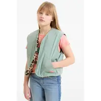 Me & My Monkey reversible gilet mintgroen Meisjes Polyester Ronde hals - maat 134/140