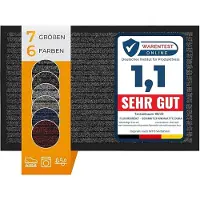 Karat Dura Deurmat - Robuust & Duurzaam - In vele Maten en Kleuren - Antislip Schoonloopmat - Voor Binnen en Buiten - Antraciet - 40 x 60 cm