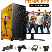 Screenon - Complete Fortnite Gaming PC Set - X18899 - V1 ( Game PC X18899 + 24 Inch Monitor + Toetsenbord + Muis + Controller )