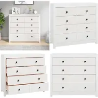 vidaXL Dressoir 100x40x90 cm massief grenenhout wit - Wandkast - Wandkasten - Kast - Buffetkast