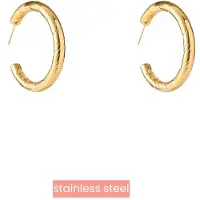 Go Dutch Label Oorringen Big Oval Hoop Goud