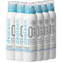 Deoleen 6x Deodorant Spray 0% Aerosol Sensitive 150 Ml