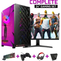Screenon - Complete Fortnite Gaming PC Set - X15899 - V1 ( Game PC X15899 + 24 Inch Monitor + Toetsenbord + Muis + Controller )