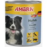 Amora Hond Sensitive 6x800g - Kip & Wortel