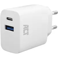 ACT AC2122 - USB-C & USB-A Lader - 20W Power Delivery PPS Quick Charge GaNFast