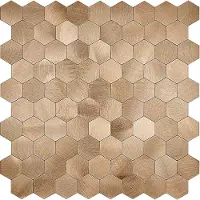 BES LED Zelfklevende Mozaïek Tegel - Afimera Hexagon - Geborsteld Brons - 291x286x4mm