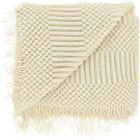 Unique living plaid palma dove white -130x160cm
