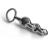 Black Label - Hunky Thruster - Dildo - Buttplug - Met Trekring - RVS