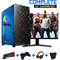 Screenon - Complete Fortnite Gaming PC Set - X12899 - V1 ( Game PC X12899 + 24 Inch Monitor + Toetsenbord + Muis + Controller )