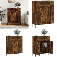 vidaXL Dressoir 69,5x34x90 cm bewerkt hout gerookt eikenkleurig - Dressoir - Dressoirs - Kast - Wandkast