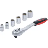 Kraftmann Dopsleutelset Aandrijving 10 mm (3/8") SW 8 - 19 mm 7 stuks. (10/32")