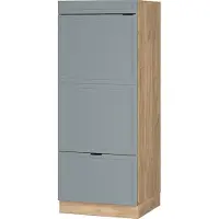 Vicco Hoge kast Fame-Line, Licht blauw-grijs/Goudkleurig Eiken, 60 cm