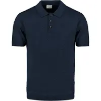 No-excess Pullover short sleeve polo melange deep blue