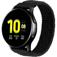 Garmin Vivoactive / Vivomove nylon gevlochten solo band - zwart