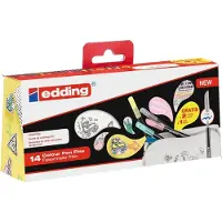 Edding 1200 viltstiften set in etui 14 stuks (1 mm rond)