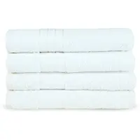 Good Morning Badstof Handdoek 100% Katoen 50x100cm - white - Set van 4