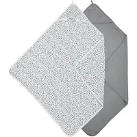 Meyco Baby Cheetah/Uni badcape - 2-pack - grey - 80x80cm